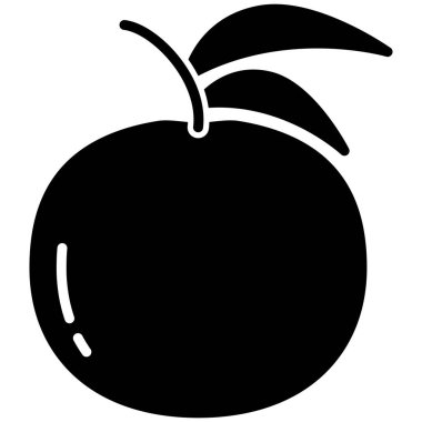 Turuncu. Web simgesi basit illüstrasyon