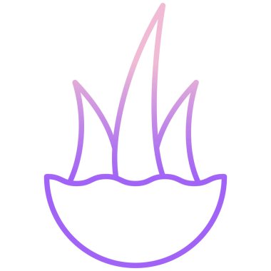 Basit vektör simgesi, aloe vera illüstrasyonu 