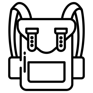 Sırt çantası. Web simgesi basit illüstrasyon