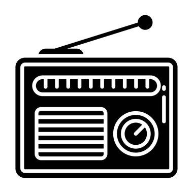 Radyo. Web simgesi basit illüstrasyon 