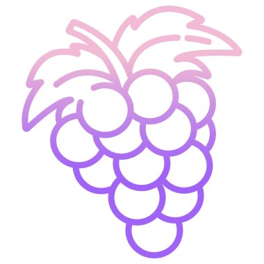 Ahududu ikonu. Ana hatlarıyla ahududu vektör çizimi. beyaz arkaplanda izole