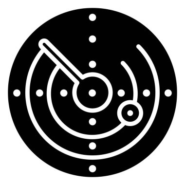 Radar. Web simgesi basit illüstrasyon 