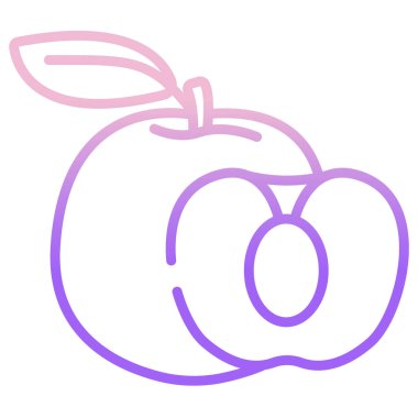 Tek elma simgesinin vektör illüstrasyonu