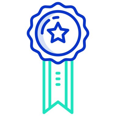 Basit vektör simgesi, madalya illüstrasyonu