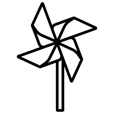 Yel değirmeni Web simgesi basit illüstrasyon