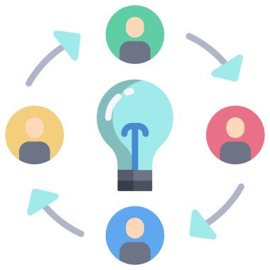 Basit vektör simgesi, Yaratıcı Öğrenme illüstrasyonu