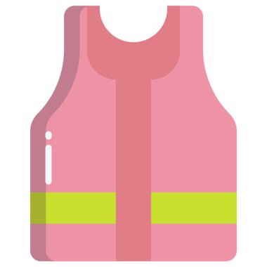 yelek ağ simgesi basit vektör illüstrasyonu