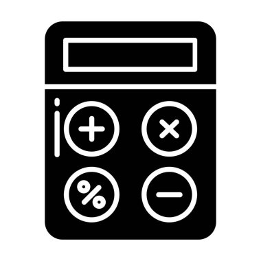 hesap makinesi simgesi vektör illüstrasyonu