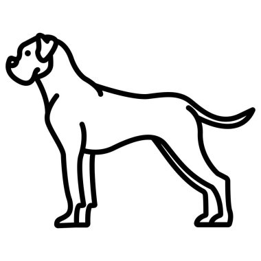 Köpek. Web simgesi basit illüstrasyon