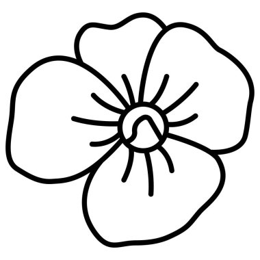 Çiçek. Web simgesi basit illüstrasyon