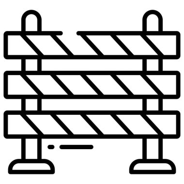 Bariyer. Web simgesi basit illüstrasyon