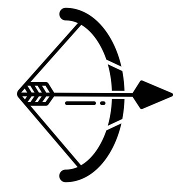 Ok ve yay. Web simgesi basit illüstrasyon