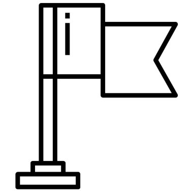 Bayrak. Web simgesi basit illüstrasyon