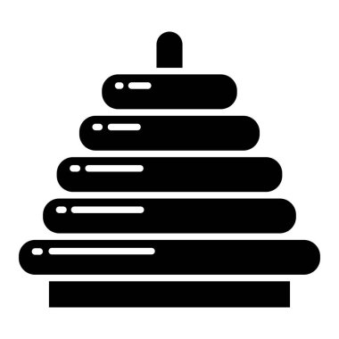 Piramit ağ simgesi, vektör illüstrasyonu