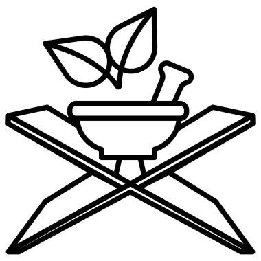 Basit vektör simgesi, Ayurvedic kase çizimi