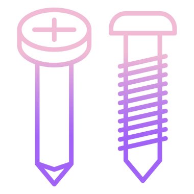 Onarım için vektör gösterimi Vidalar araçları 