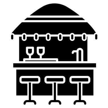 Restoran. Web simgesi basit tasarım