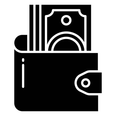 Cüzdan. Web simgesi basit illüstrasyon