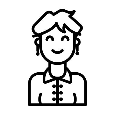 avatar simgesi web vektör çizimi