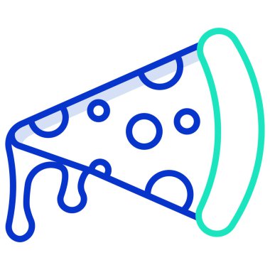 Pizza web simgesi, vektör çizim 