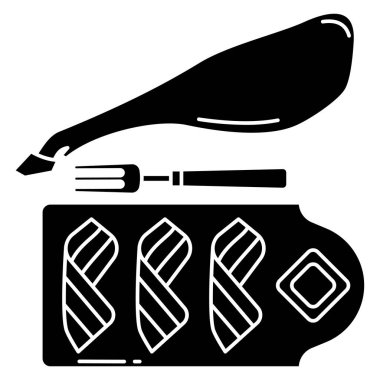 Bıçak ikonu. Web için et ızgara vektör simgelerinin basit çizimi