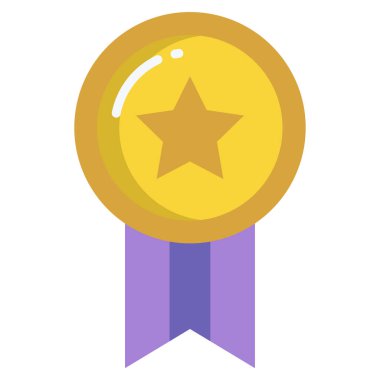 Madalya. Web simgesi basit illüstrasyon