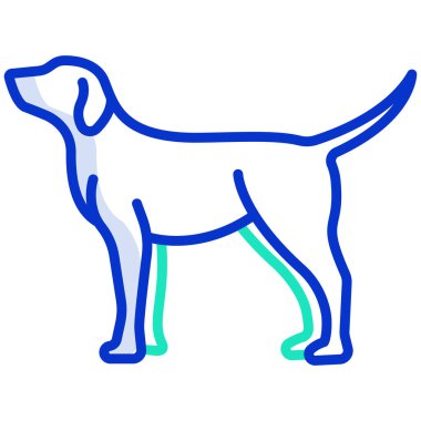 köpek ağı simgesi, vektör illüstrasyonu 