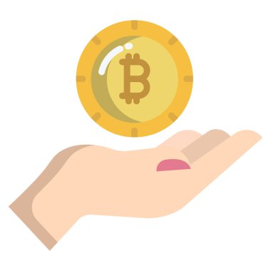 bitcoin. Web simgesi basit illüstrasyon