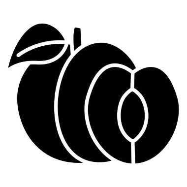 Kayısı, web simgesi basit illüstrasyon