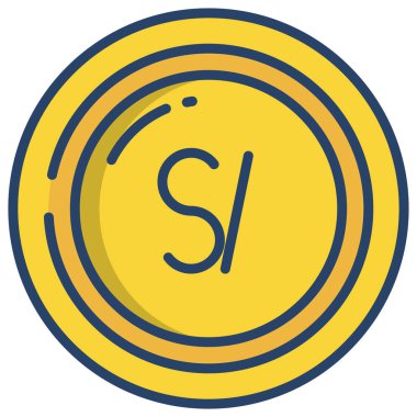 Para simgesi, vektör illüstrasyonu