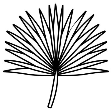 Güzel bir tropikal bitkinin vektör çizimi 