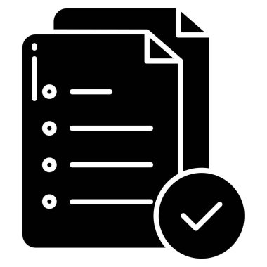 Kontrol listesi. Web simgesi basit tasarım 