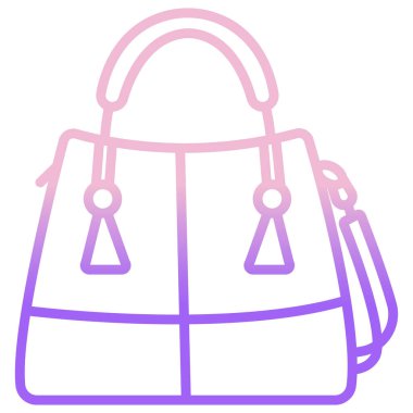 El çantası simgesini, basit vektör çizim