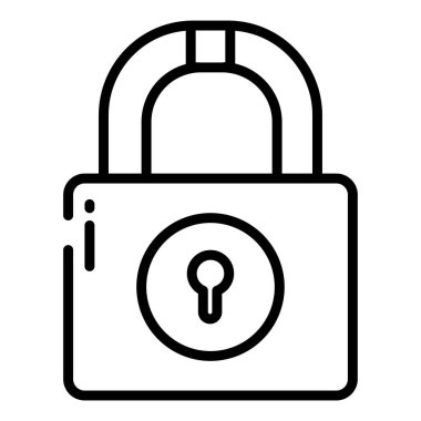 asma kilit simgesi, vektör çizimi