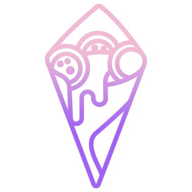 Basit vektör simgesi, dondurma çizimi