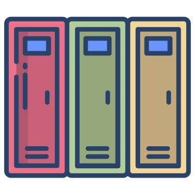 Okul dolapları vektör simgesi