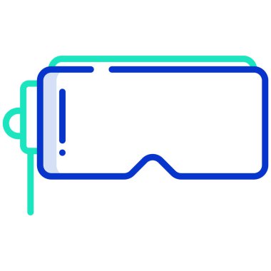 VR web simgesi basit vektör illüstrasyonu