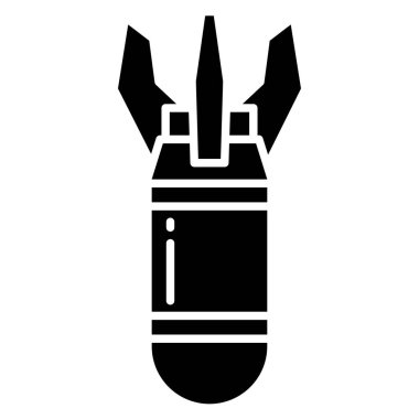 Basit vektör simgesi, bombanın çizimi