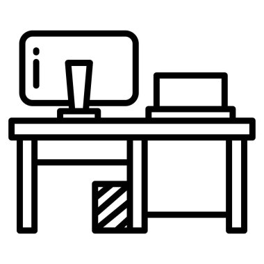 Masa. Web simgesi basit illüstrasyon