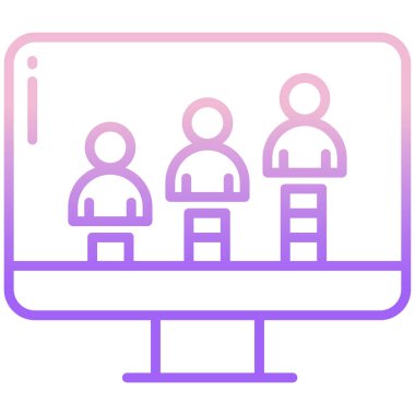 Sunum. Web simgesi basit illüstrasyon