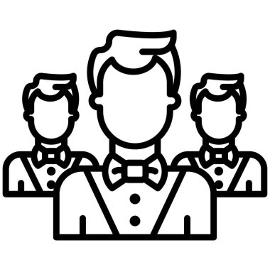 Garson. Web simgesi basit illüstrasyon