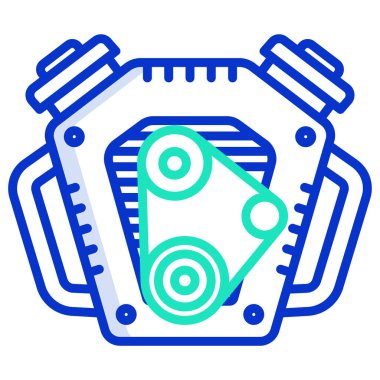 Testere ikonu. Web için Cpu vektör simgelerinin özet çizimi