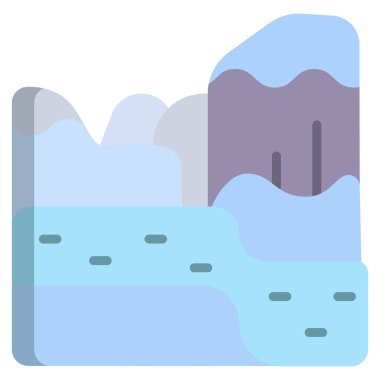 Peyzaj. Web simgesi vektör illüstrasyonu