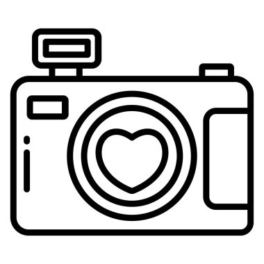 Kamera. Web simgesi basit illüstrasyon  