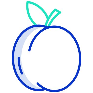 Kayısı, web simgesi basit illüstrasyon