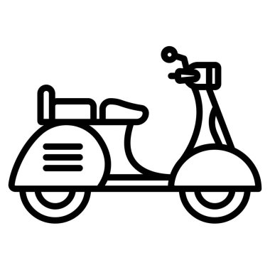 Scooter web simgesi, vektör çizim 