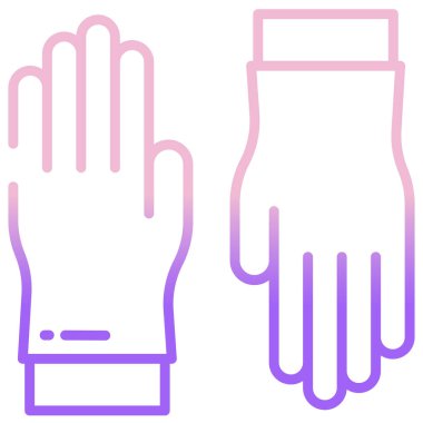 Eldiven. Web simgesi basit illüstrasyon 