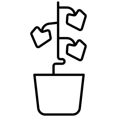 Bitki. Web simgesi basit illüstrasyon