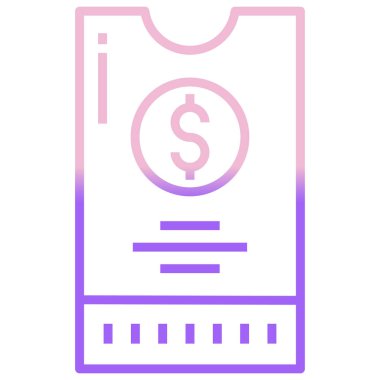 Para için. Web simgesi basit illüstrasyon