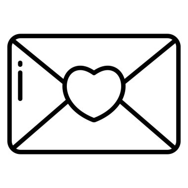 Mesaj var. Web simgesi basit illüstrasyon